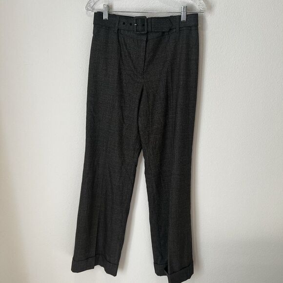 Ann Taylor Pants - Ann Taylor Signature Fit Trouser Dress Pants  Size 6 Gray Wool Belted Classic
